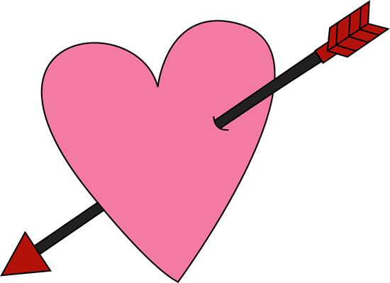 valentines day heart and arrow