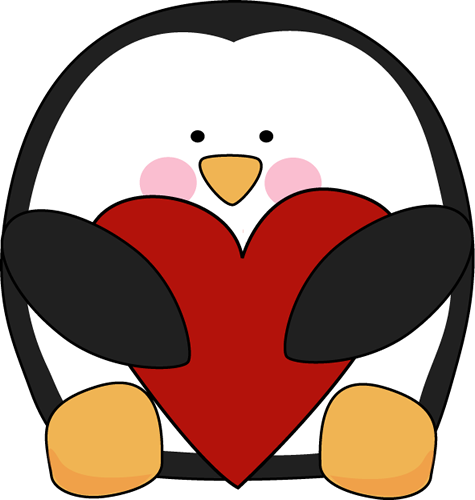 valentines day penguin clip art
