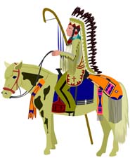 native american mounted