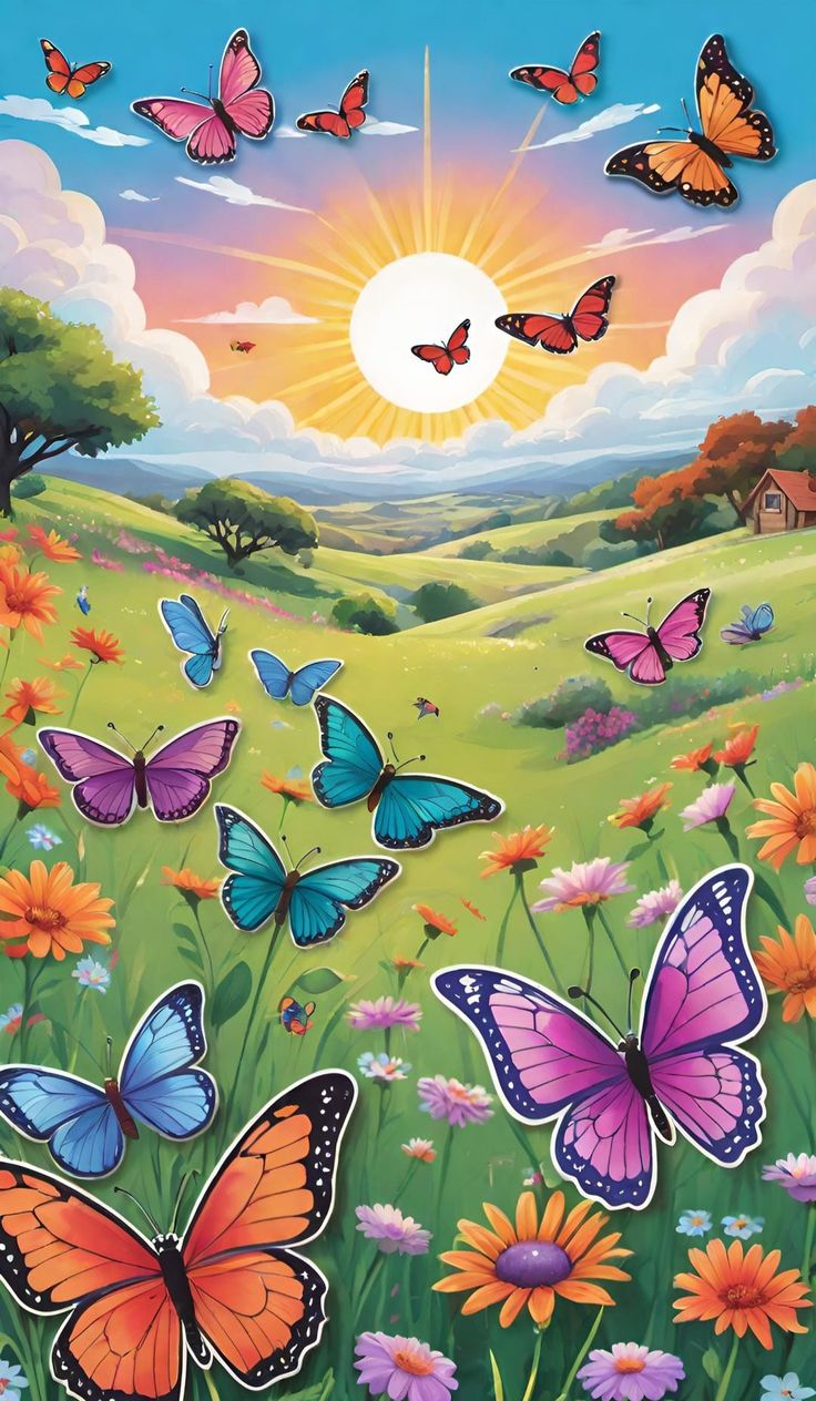 Mariposas y libélulas
