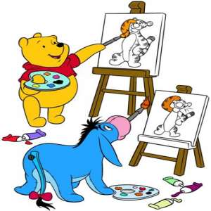 pooh eeyore pintando