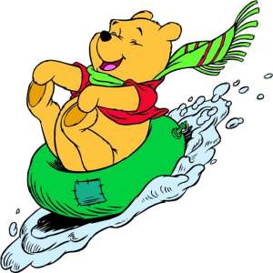 pooh en la nieve