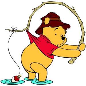 pooh enroscado no anzol