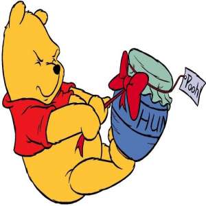 pooh fazendo forza