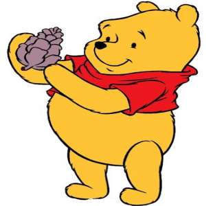 pooh olhando castanha