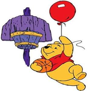 pooh pendurando